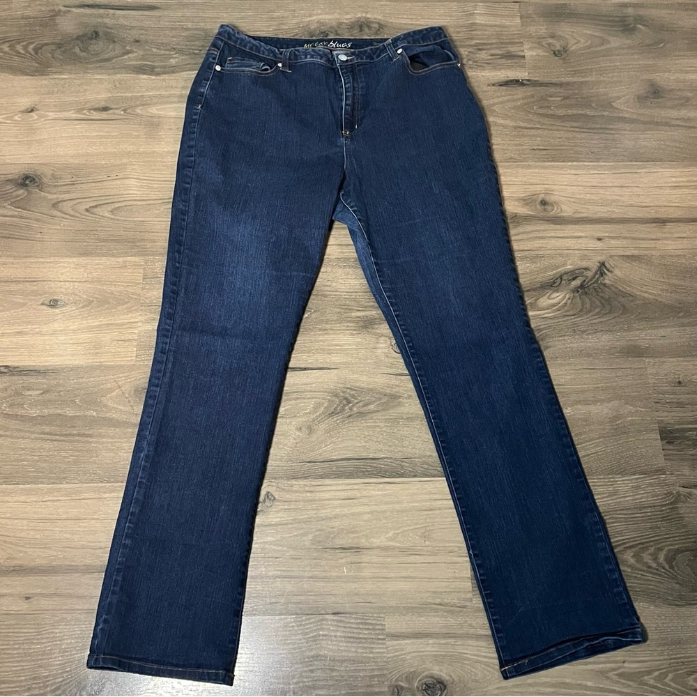 Metro Blue Women’s Classic Blue Straight Leg Jeans Sz 16 Tall